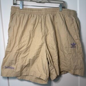 Adidas Beige Shorts with Black Logo